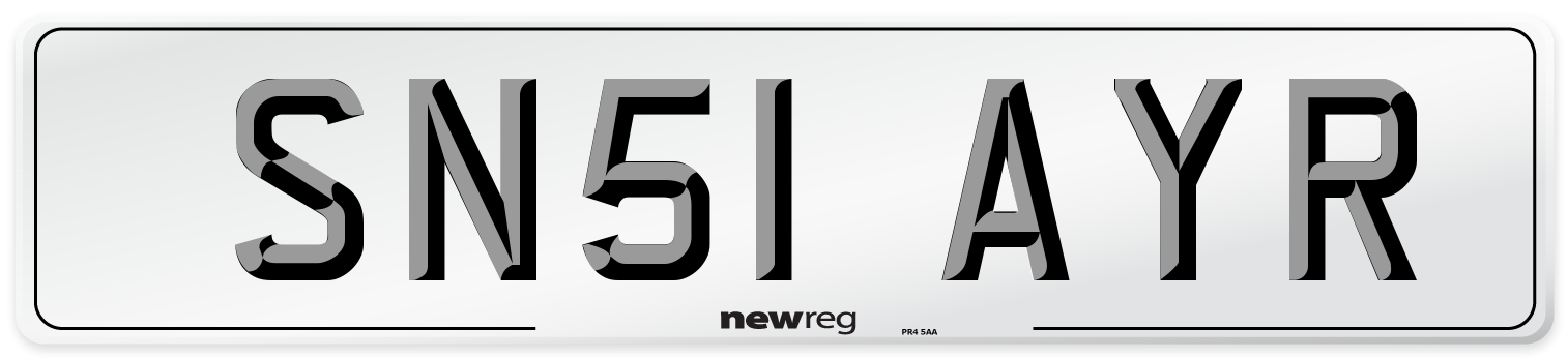 SN51 AYR Number Plate from New Reg